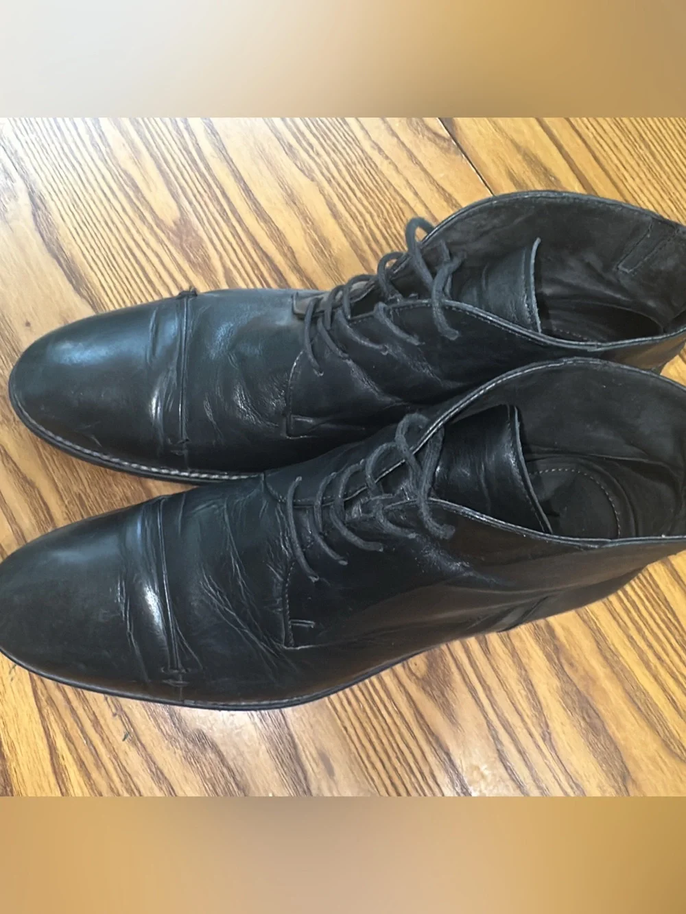 Bacco Bucci black  Calf Cap Toe Derby Dress Boots Made in Italy (shoe24)